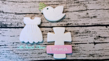 Load image into Gallery viewer, Baptism/Christening Cross w Name Cutter