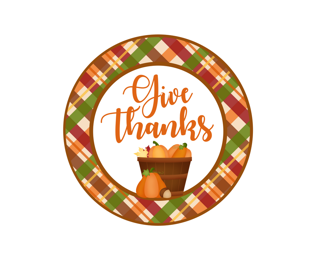 Give Thanks Pumpkins Package Tag - Dots and Bows Designs