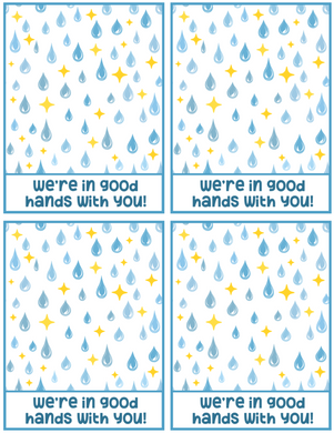 Good Hands Card 4x5 - Dots and Bows Designs