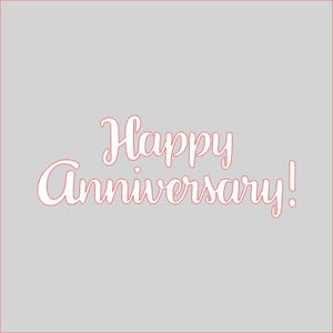 Happy Anniversary Lettering Stencil