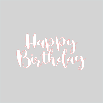 Happy Birthday Honied Stencil Digital Download - Dots and Bows Designs