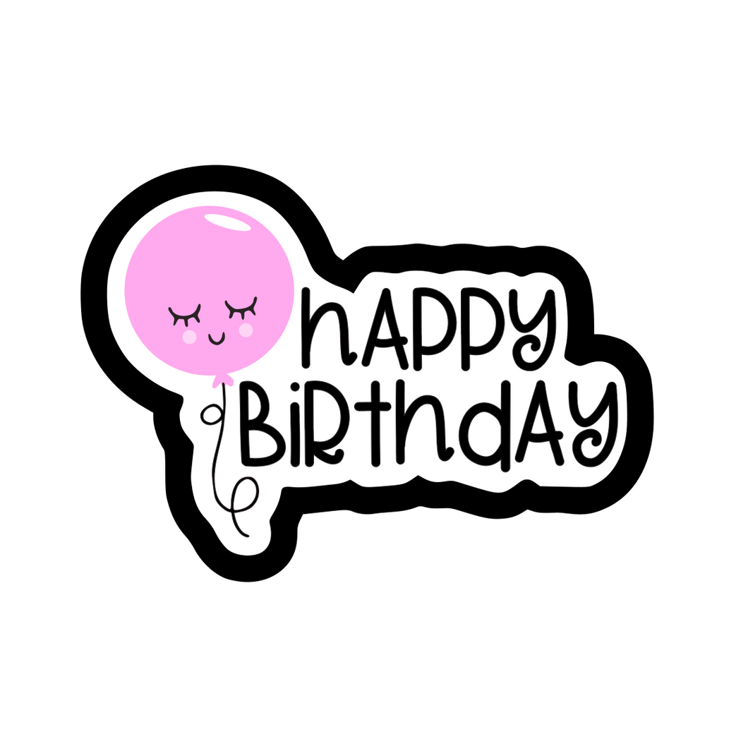 Happy Birthday w Balloon Cutter