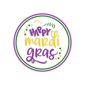 Happy Mardi Gras Package Tags