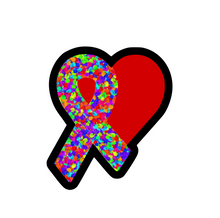 Load image into Gallery viewer, Heart w Awareness Ribbon Cutter