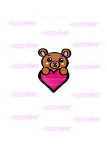 Load image into Gallery viewer, Heart Bear Cutter - Dots and Bows Designs