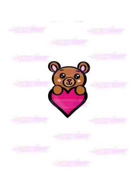 Heart Bear Cutter - Dots and Bows Designs