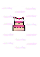 Load image into Gallery viewer, Heart Cake Cutter - Dots and Bows Designs