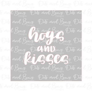 Hogs and Kisses 2 Piece Stencil Digital Download