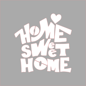 Home Sweet Home Stencil Digital Download CC - Dots and Bows Designs