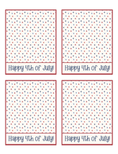 Load image into Gallery viewer, Happy 4th of July Stars 4x5 Backer Card