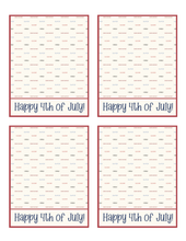 Load image into Gallery viewer, Happy 4th of July Independence 4x5 Backer Card