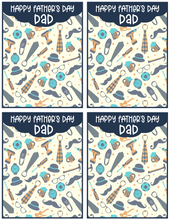 Load image into Gallery viewer, Happy Father&#39;s Day Card 4x5 - Dots and Bows Designs