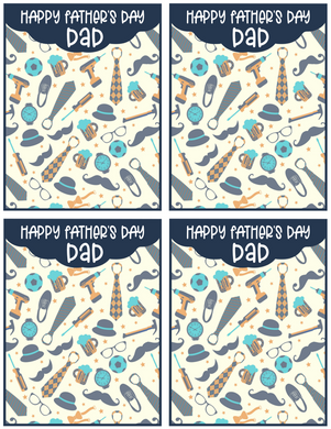 Happy Father's Day Card 4x5 - Dots and Bows Designs