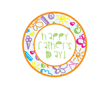 Load image into Gallery viewer, Happy Father&#39;s Day Doodles 2 Package Tags - Dots and Bows Designs
