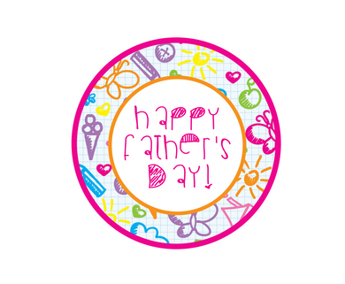 Happy Father's Day Doodles Package Tags - Dots and Bows Designs