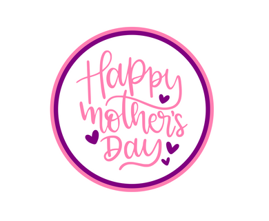Happy Mother's Day Script Pink/Purple Package Tags - Dots and Bows Designs