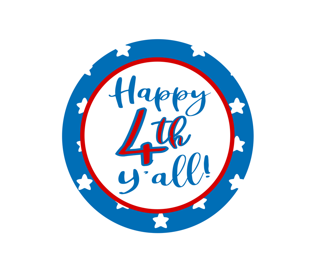 Happy 4th Y'all Package Tags - Dots and Bows Designs
