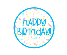 Load image into Gallery viewer, Happy Birthday Blue Package Tags - Cali - Dots and Bows Designs