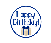 Load image into Gallery viewer, Happy Birthday Blue Package Tags - Jawsome - Dots and Bows Designs