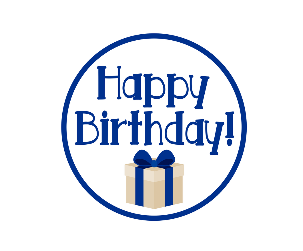 Happy Birthday Blue Package Tags - Jawsome - Dots and Bows Designs