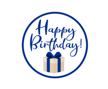 Load image into Gallery viewer, Happy Birthday Blue Package Tags - Stephany - Dots and Bows Designs