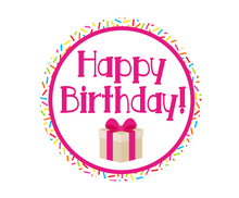 Load image into Gallery viewer, Happy Birthday Pink Sprinkles Present Jawsome Package Tags - Dots and Bows Designs