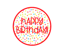 Load image into Gallery viewer, Happy Birthday Red Cali Package Tags - Dots and Bows Designs
