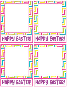 Happy Easter 2 Card 4x5 - Dots and Bows Designs