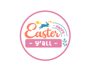 Happy Easter Y'all Package Tags - Dots and Bows Designs