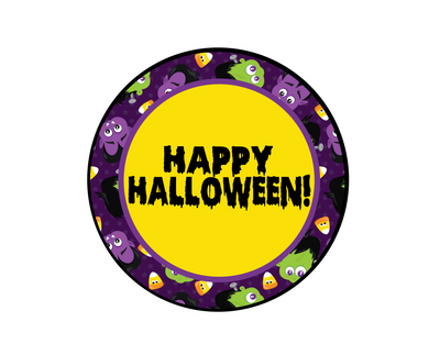 Happy Halloween Monsters Package Tag - Dots and Bows Designs