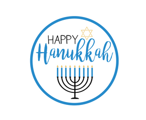 Happy Hanukkah Package Tags - Dots and Bows Designs