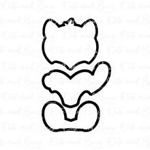 Load image into Gallery viewer, Heart Kitty Platter Cutter Set
