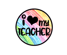 Load image into Gallery viewer, Heart My Teacher Package Tags - Dots and Bows Designs