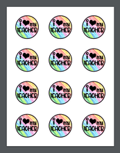 Load image into Gallery viewer, Heart My Teacher Package Tags - Dots and Bows Designs