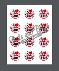 Heart Skipped Beat Package Tags - Dots and Bows Designs