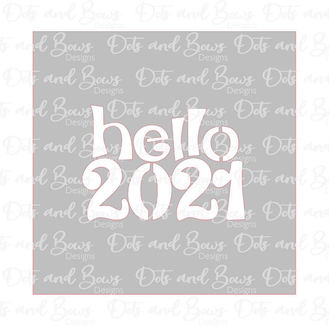 Hello 2021 Stencil Digital Download