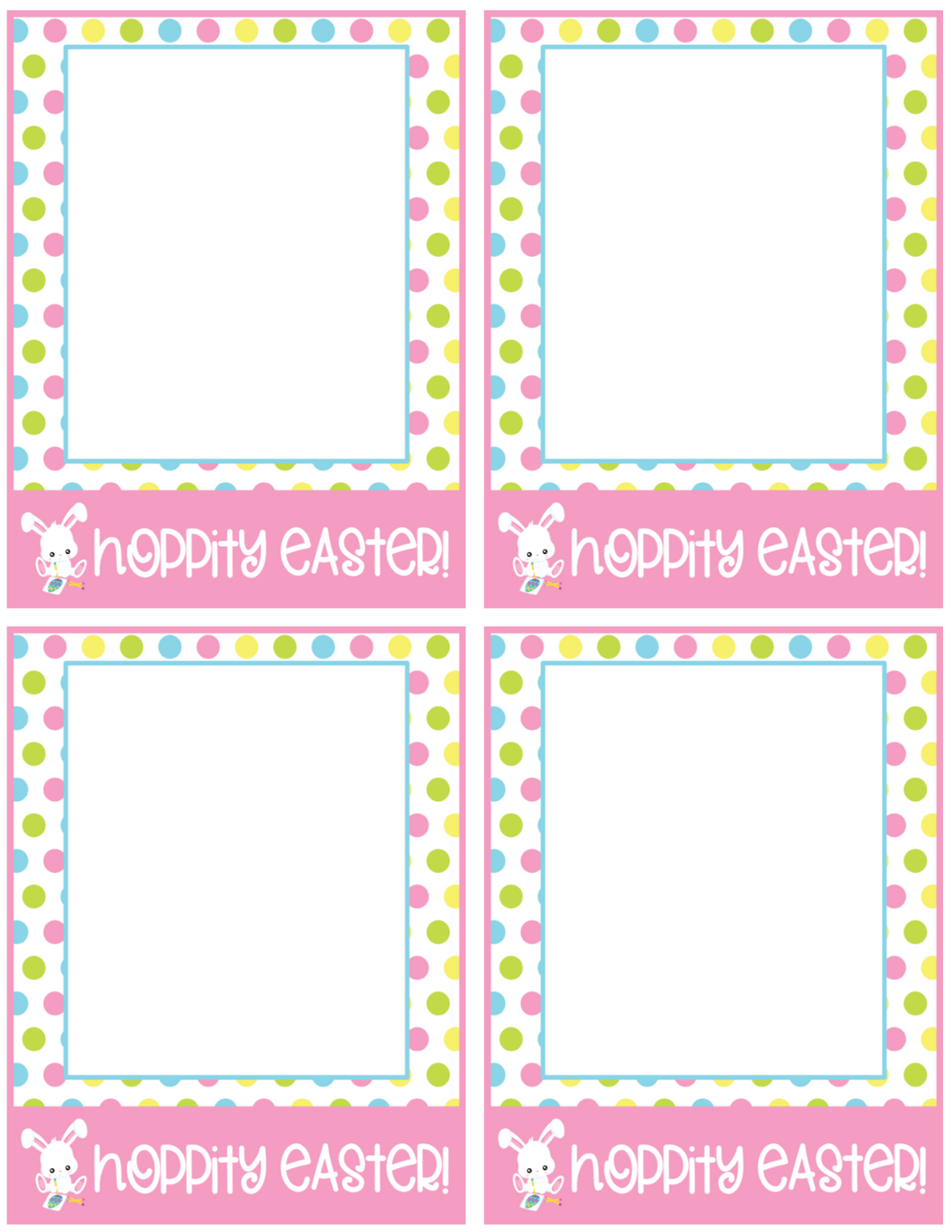 Hoppity Easter Card 4x5 - Dots and Bows Designs