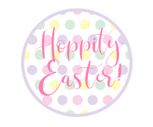 Load image into Gallery viewer, Hoppity Easter Polka Dot Purple Package Tags - Dots and Bows Designs