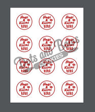 Load image into Gallery viewer, Hugs and Kisses Package Tags - Dots and Bows Designs
