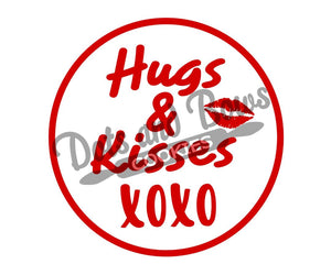 Hugs and Kisses Package Tags - Dots and Bows Designs