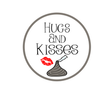 Load image into Gallery viewer, Choc Hugs and Kisses Package Tags - Dots and Bows Designs