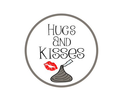 Choc Hugs and Kisses Package Tags - Dots and Bows Designs