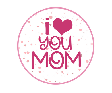 I Heart You Mom Package Tags - Dots and Bows Designs