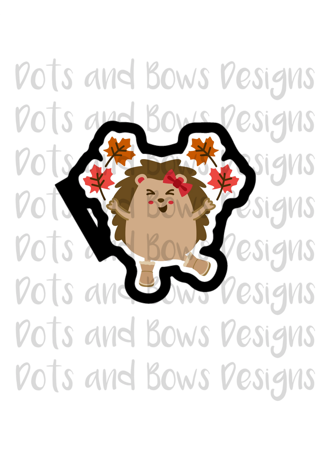 Hedgehog Leaves Cutter - Dots and Bows Designs