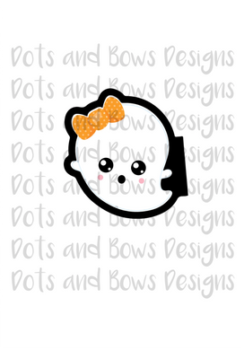 Kawaii Ghost Cutter - Dots and Bows Designs
