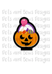 Pumpkin Pail Cutter - Dots and Bows Designs