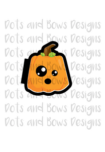 Kawaii Pumpkin Cutter - Dots and Bows Designs