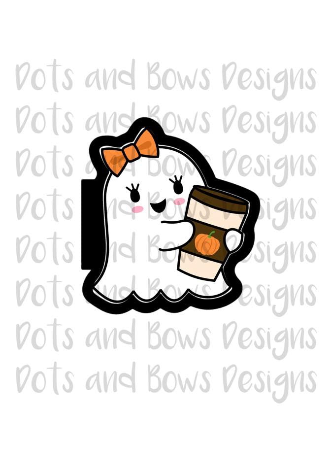 Coffee Ghost Cutter - Dots and Bows Designs