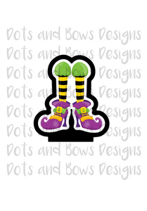 Witch Legs Cutter - Dots and Bows Designs
