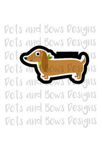 Dachsund Cutter - Dots and Bows Designs